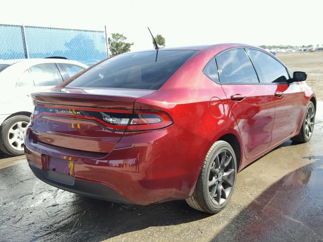 1C3CDFAA0FD375503 - 2015 DODGE DART SE RED photo 4