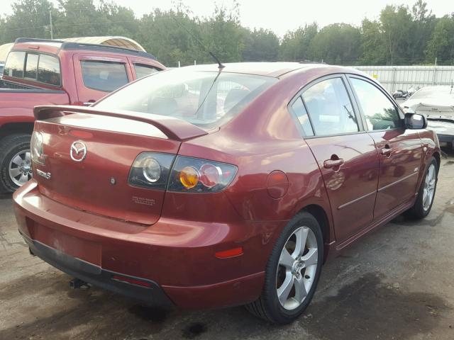 JM1BK323661416925 - 2006 MAZDA 3 S BURGUNDY photo 4