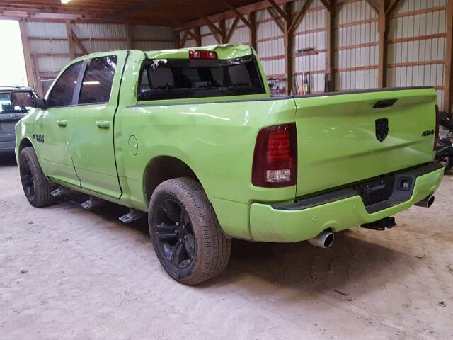 1C6RR7MT8HS769587 - 2017 RAM 1500 SPORT GREEN photo 3