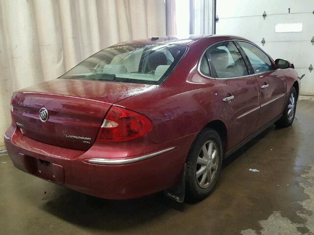 2G4WC582481188926 - 2008 BUICK LACROSSE C RED photo 4
