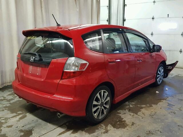 JHMGE8H59CC013555 - 2012 HONDA FIT SPORT RED photo 4