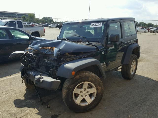 1C4AJWAG4EL281709 - 2014 JEEP WRANGLER S BLACK photo 2