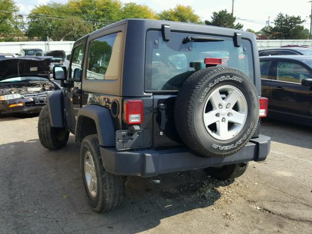 1C4AJWAG4EL281709 - 2014 JEEP WRANGLER S BLACK photo 3