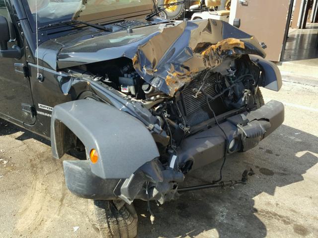 1C4AJWAG4EL281709 - 2014 JEEP WRANGLER S BLACK photo 9