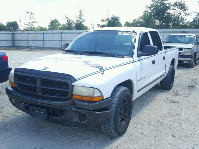 1B7HL2AN51S241655 - 2001 DODGE DAKOTA QUA WHITE photo 2