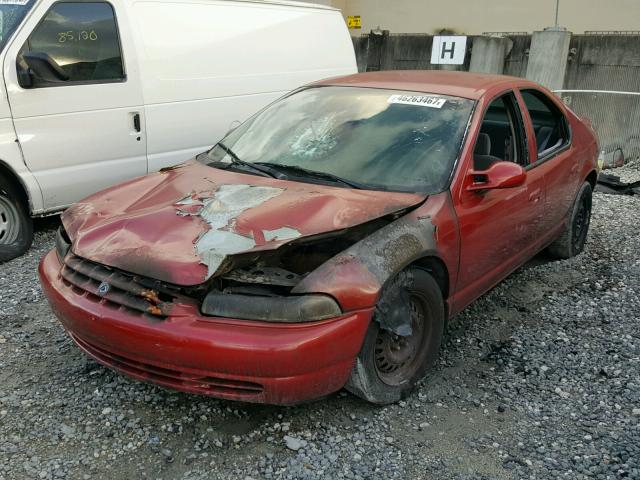 1P3EJ46C3XN588310 - 1999 PLYMOUTH BREEZE BAS RED photo 2
