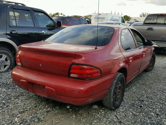 1P3EJ46C3XN588310 - 1999 PLYMOUTH BREEZE BAS RED photo 4