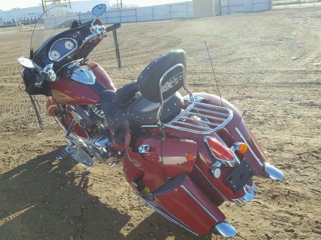 56KTCAAAXE3312263 - 2014 INDIAN MOTORCYCLE CO. CHIEFTAIN RED photo 3