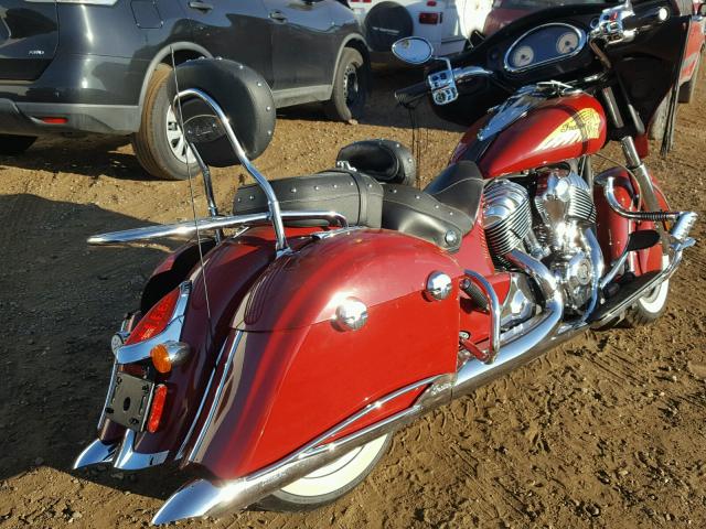56KTCAAAXE3312263 - 2014 INDIAN MOTORCYCLE CO. CHIEFTAIN RED photo 4