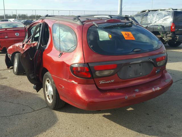 1FAFP58U0XA226012 - 1999 FORD TAURUS SE RED photo 3