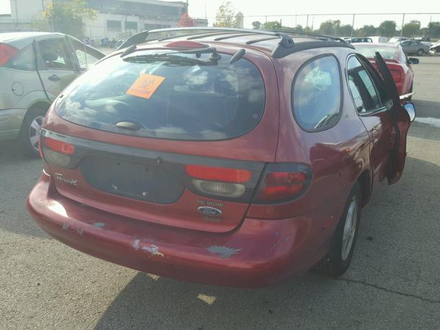 1FAFP58U0XA226012 - 1999 FORD TAURUS SE RED photo 4