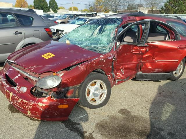 1FAFP58U0XA226012 - 1999 FORD TAURUS SE RED photo 9