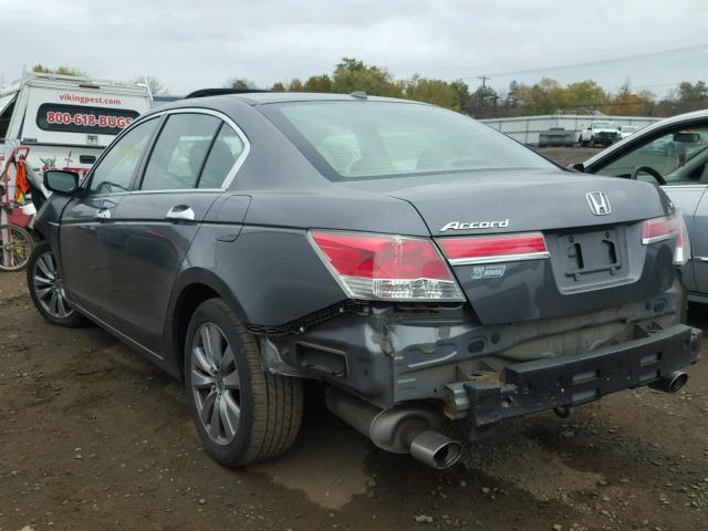 1HGCP3F89BA024884 - 2011 HONDA ACCORD EXL GRAY photo 3