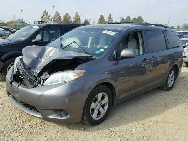 5TDKK3DCXBS126343 - 2011 TOYOTA SIENNA LE CHARCOAL photo 2