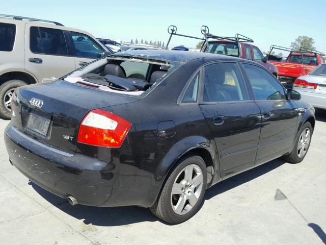 WAUJC68E15A061676 - 2005 AUDI A4 1.8T BLACK photo 4