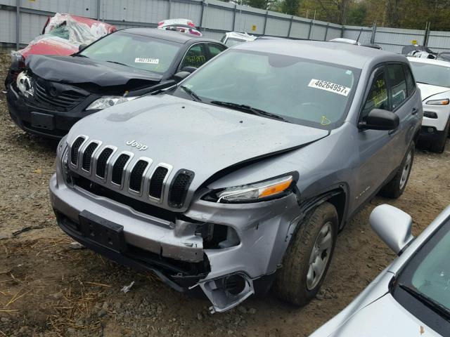 1C4PJMAB2EW142048 - 2014 JEEP CHEROKEE S GRAY photo 2