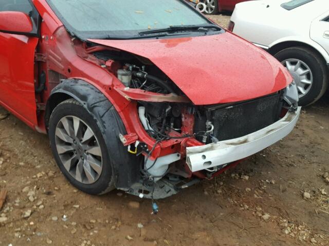 2HGFG1B99BH509902 - 2011 HONDA CIVIC EXL RED photo 9