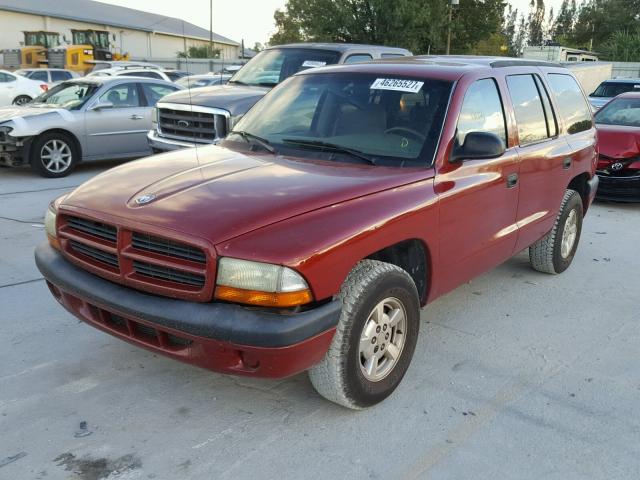 1B4HR28N41F578554 - 2001 DODGE DURANGO RED photo 2