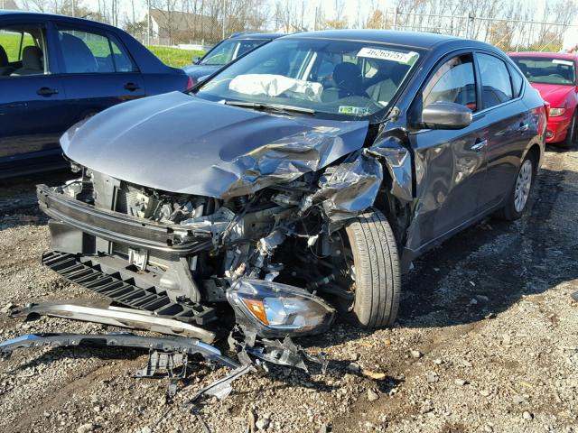 3N1AB7AP0GL661014 - 2016 NISSAN SENTRA S GRAY photo 2