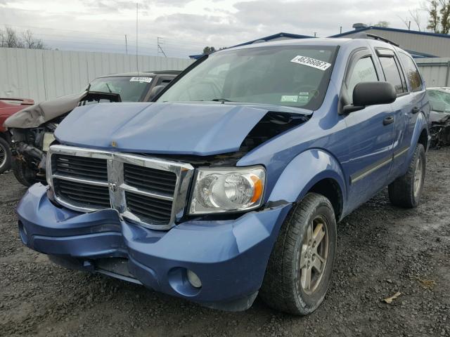 1D8HB48N78F124359 - 2008 DODGE DURANGO SL BLUE photo 2