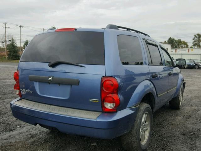 1D8HB48N78F124359 - 2008 DODGE DURANGO SL BLUE photo 4