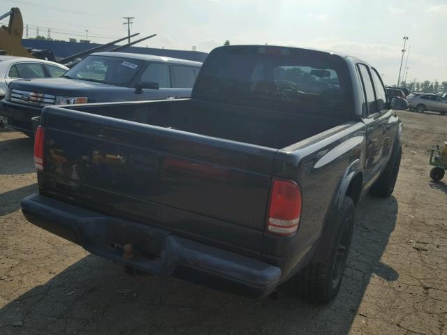 1D7HG48N14S740257 - 2004 DODGE DAKOTA QUA BLACK photo 4