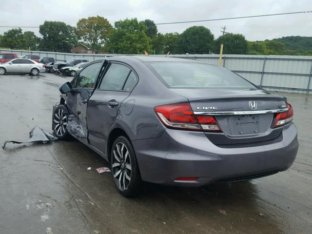 19XFB2F92FE077345 - 2015 HONDA CIVIC EXL 绿色 照片 3