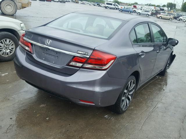 19XFB2F92FE077345 - 2015 HONDA CIVIC EXL 绿色 照片 4