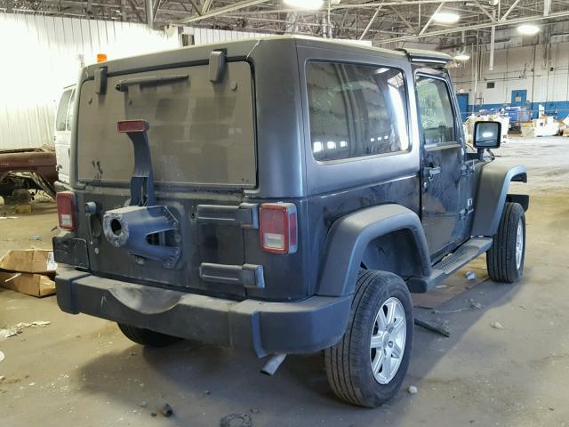 1J4FA24177L168307 - 2007 JEEP WRANGLER X BLACK photo 4