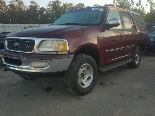 1FMEU18W3VLC04334 - 1997 FORD EXPEDITION BURGUNDY photo 2