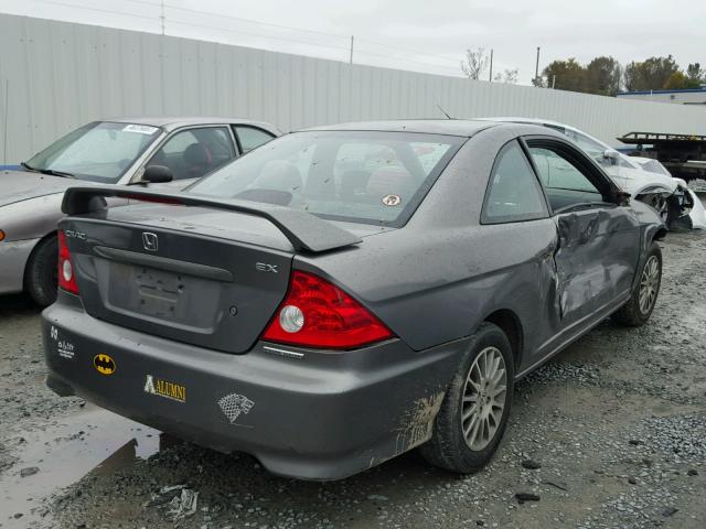 1HGEM22945L031535 - 2005 HONDA CIVIC EX GRAY photo 4