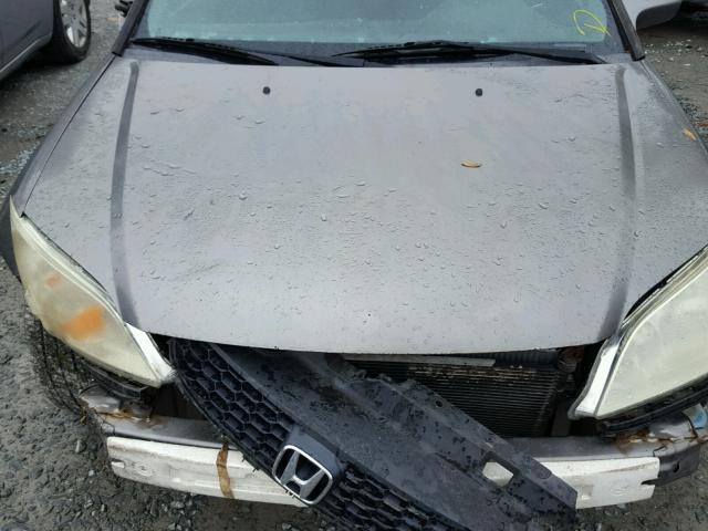 1HGEM22945L031535 - 2005 HONDA CIVIC EX Сұр фото 7