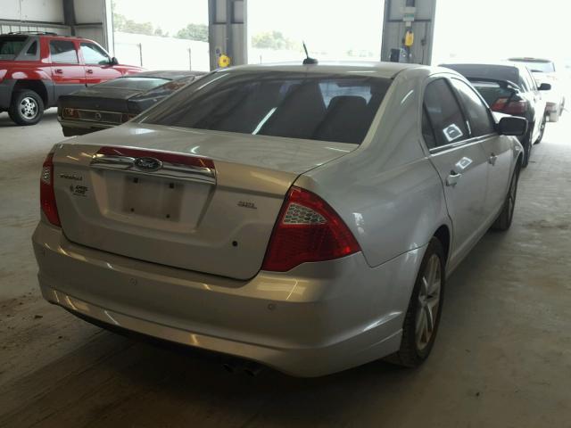 3FAHP0JA7CR395844 - 2012 FORD FUSION SEL SILVER photo 4