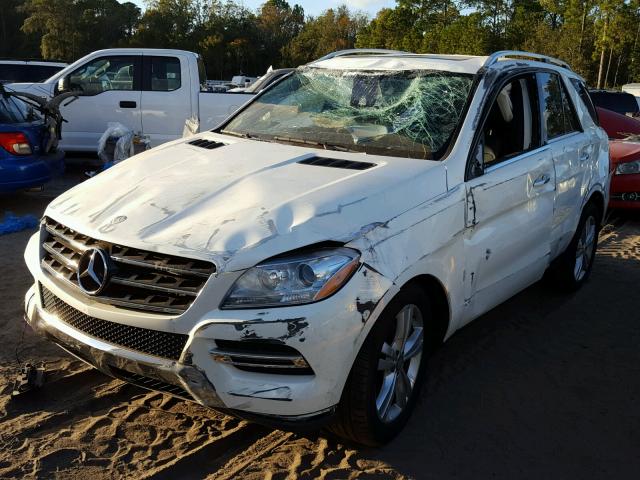 4JGDA5JB9EA348470 - 2014 MERCEDES-BENZ ML 350 WHITE photo 2