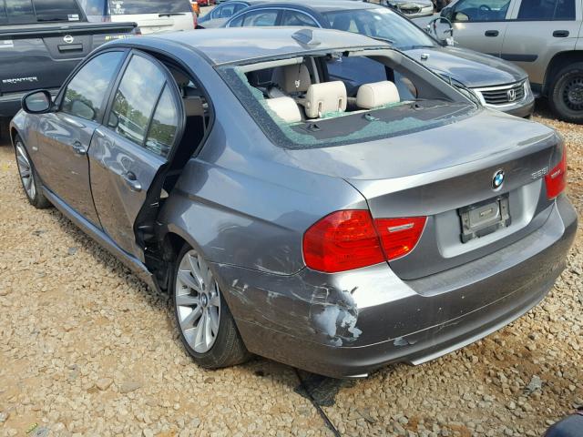 WBAPH7C50BE683618 - 2011 BMW 328 I GRAY photo 3