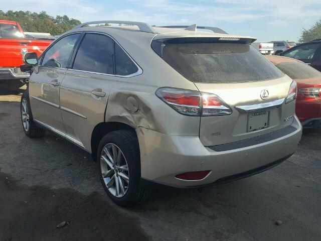 2T2ZK1BA0FC163416 - 2015 LEXUS RX 350 GOLD photo 3