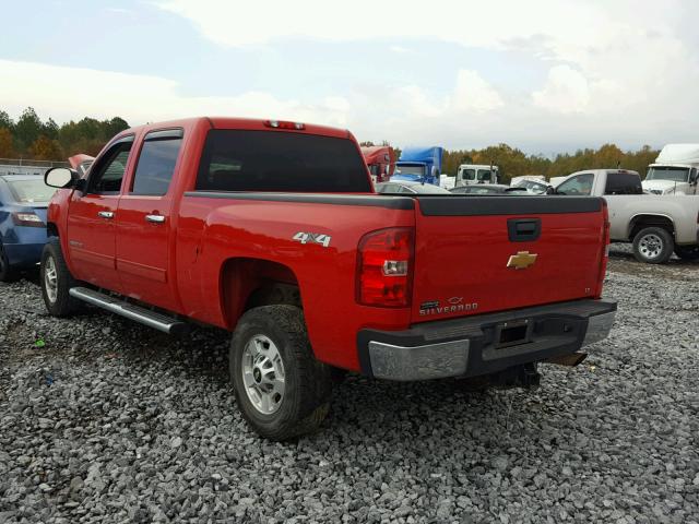 1GC1KXEG7EF158059 - 2014 CHEVROLET SILVERADO RED photo 3