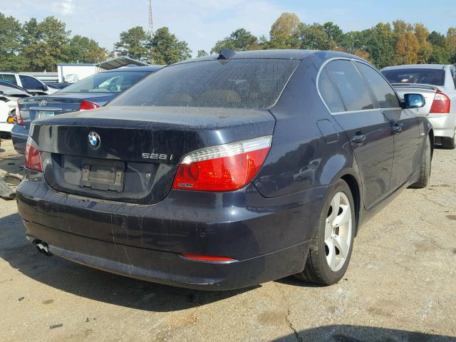 WBANU53578CT07199 - 2008 BMW 528 I BLUE photo 4