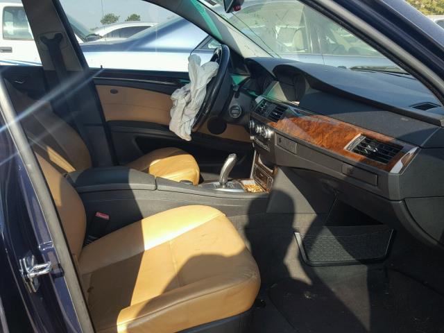 WBANU53578CT07199 - 2008 BMW 528 I BLUE photo 5