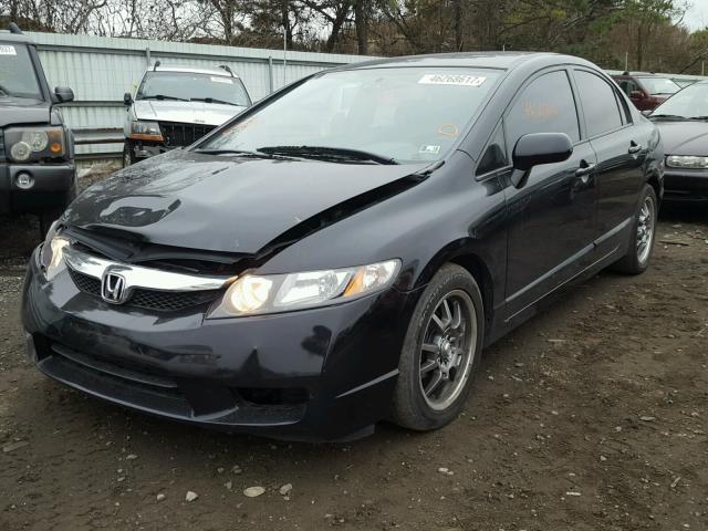 2HGFA16619H308586 - 2009 HONDA CIVIC BLACK photo 2