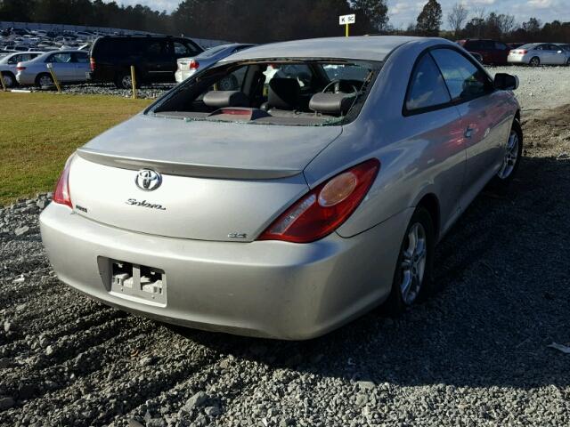 4T1CE38P25U501291 - 2005 TOYOTA CAMRY SOLA SILVER photo 4