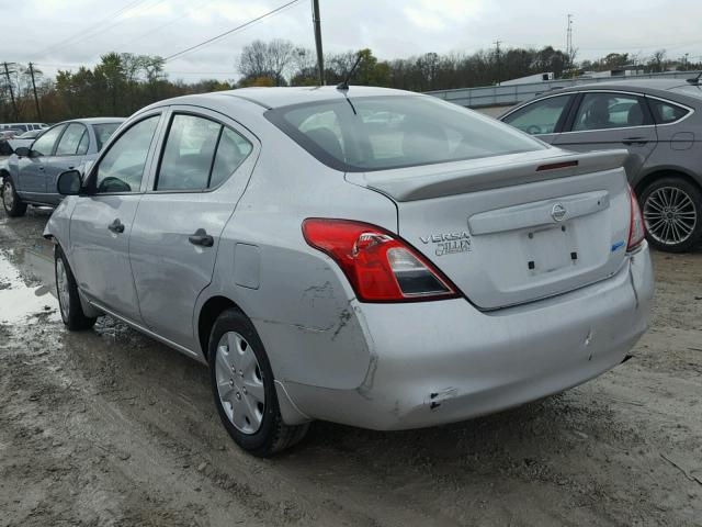 3N1CN7AP7EL815621 - 2014 NISSAN VERSA S SILVER photo 3