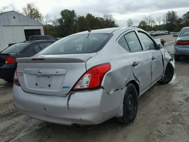 3N1CN7AP7EL815621 - 2014 NISSAN VERSA S SILVER photo 4