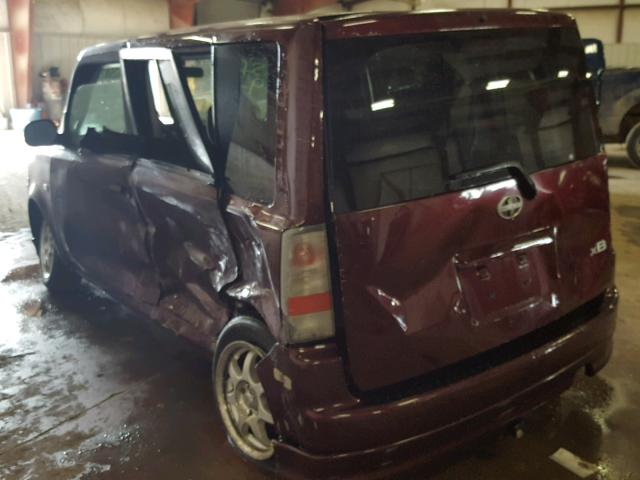 JTLKT334950182003 - 2005 TOYOTA SCION XB ბურგუნდია ფოტო 3