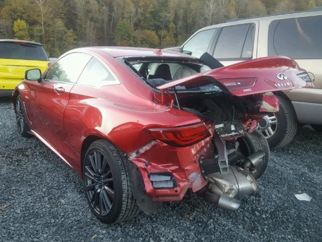 JN1FV7EL9HM701425 - 2017 INFINITI Q60 RED SP RED photo 3