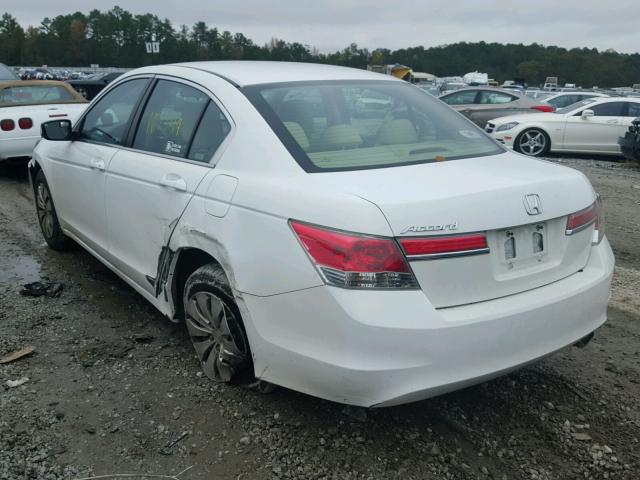 1HGCP2F30CA231308 - 2012 HONDA ACCORD LX WHITE photo 3