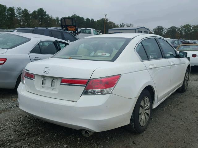 1HGCP2F30CA231308 - 2012 HONDA ACCORD LX WHITE photo 4