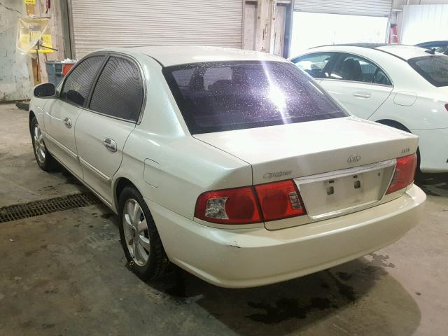 KNAGD128145271456 - 2004 KIA OPTIMA LX WHITE photo 3