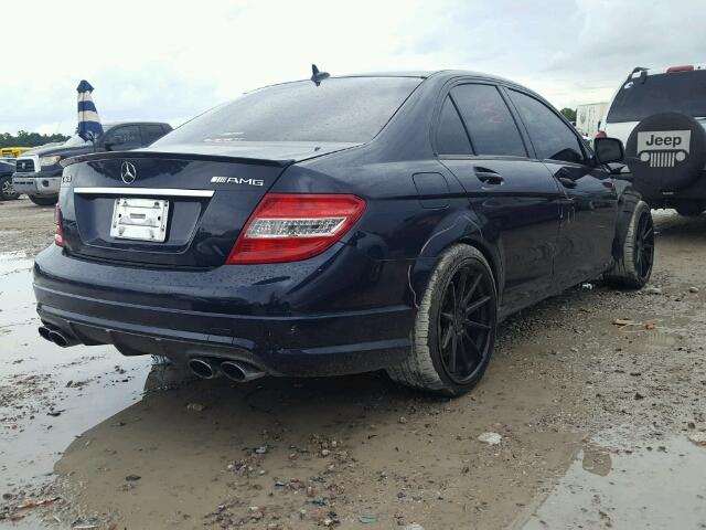 WDDGF77X39F220032 - 2009 MERCEDES-BENZ C 63 AMG BLUE photo 4