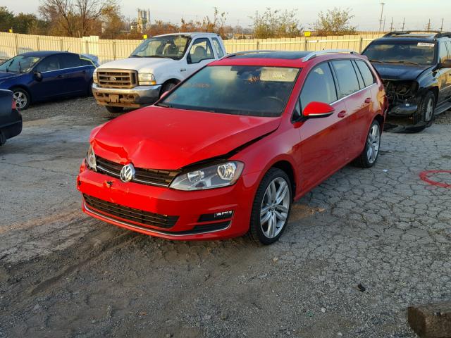 3VWCA7AU8FM511009 - 2015 VOLKSWAGEN GOLF SPORT RED photo 2